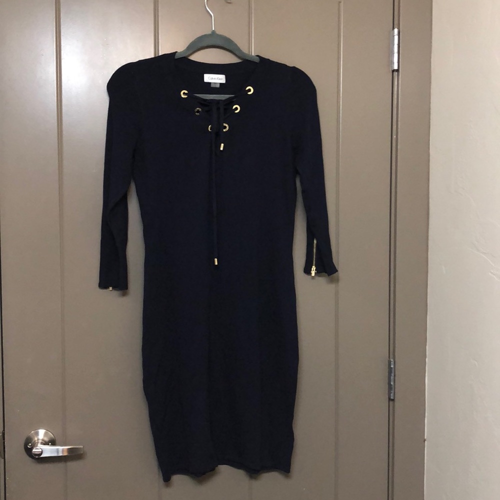 Calvin Klein dark blue dress